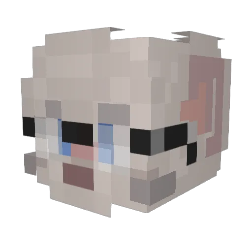 ChatIy Minecraft avatar head, 3D render