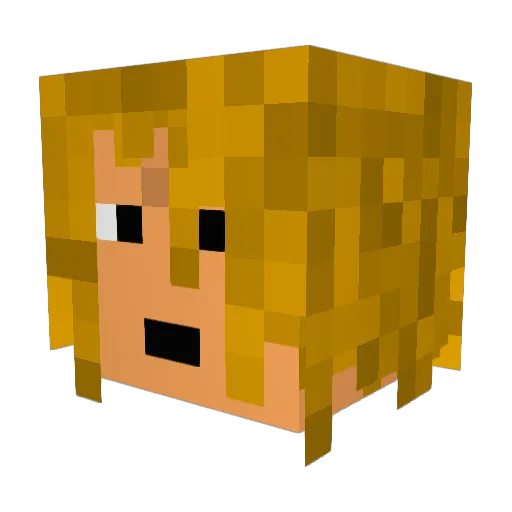 ChatThe1 Minecraft avatar head, 3D render
