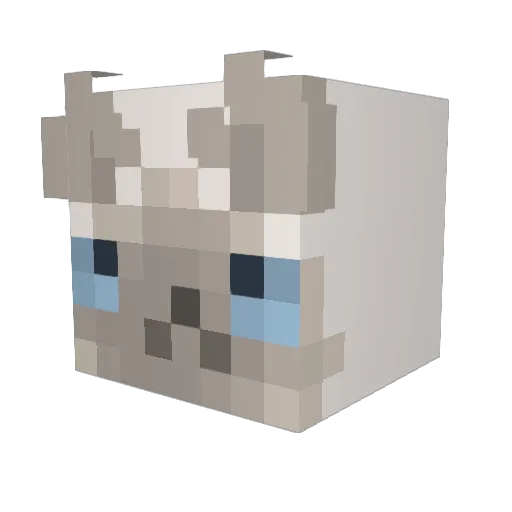ChatToggled Minecraft avatar head, 3D render