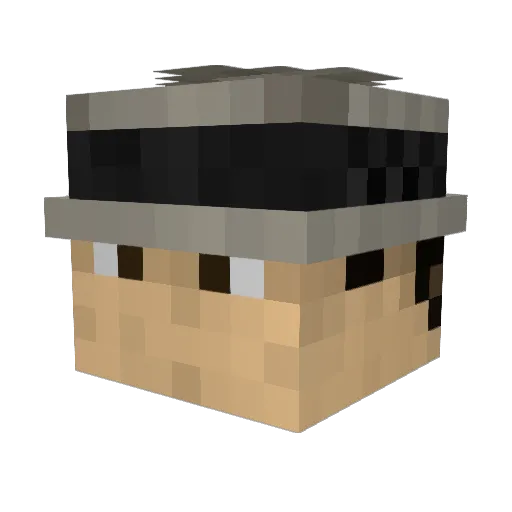 Chata297 Minecraft avatar head, 3D render