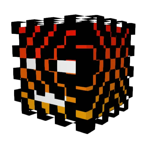 ChatbanIsNormal Minecraft avatar head, 3D render