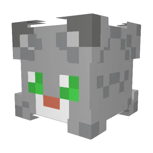 Chatdargent Minecraft avatar head, 3D render