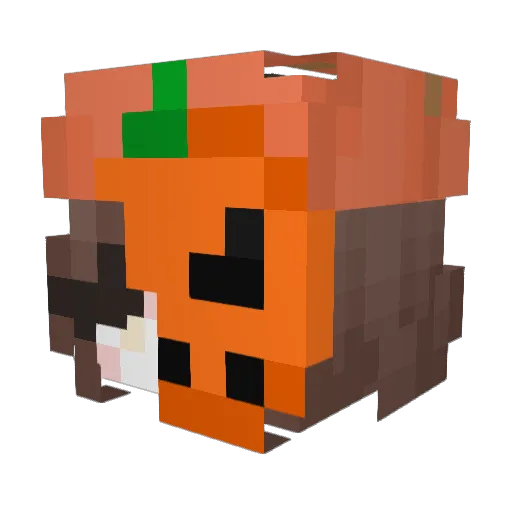 Chatmallows Minecraft avatar head, 3D render