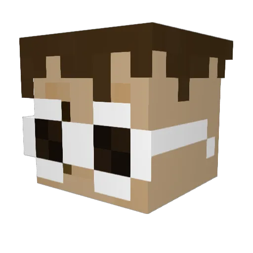 Chatquay Minecraft avatar head, 3D render
