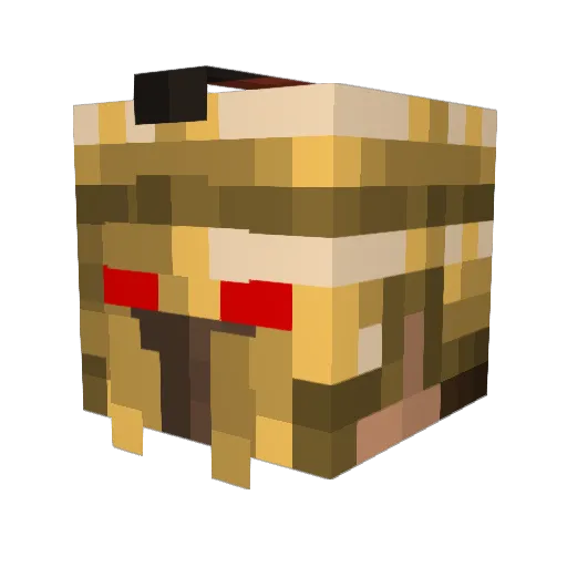 ChattyFlaw Minecraft avatar head, 3D render