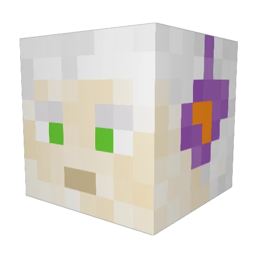 ChaudBlight Minecraft avatar head, 3D render