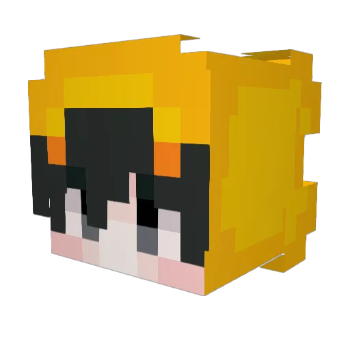 Chauncey_Mics Minecraft avatar head, 3D render