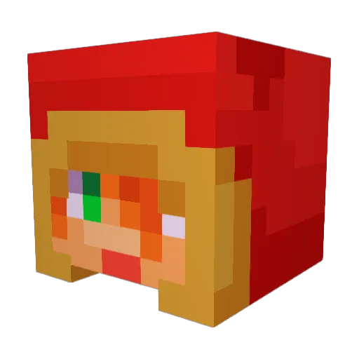 Chauti Minecraft avatar head, 3D render
