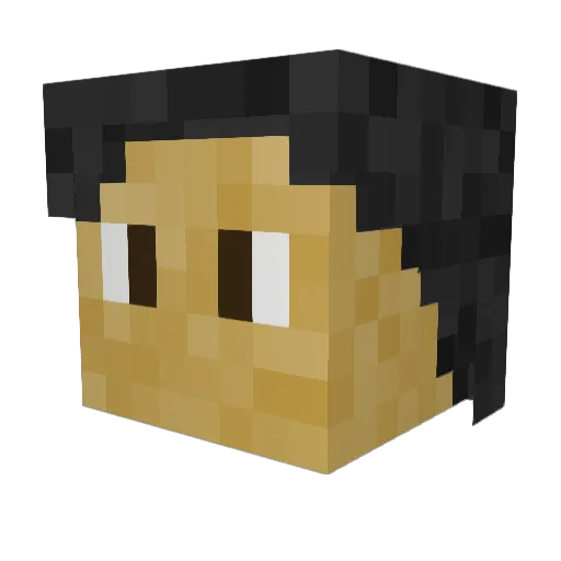 Chava88 Minecraft avatar head, 3D render