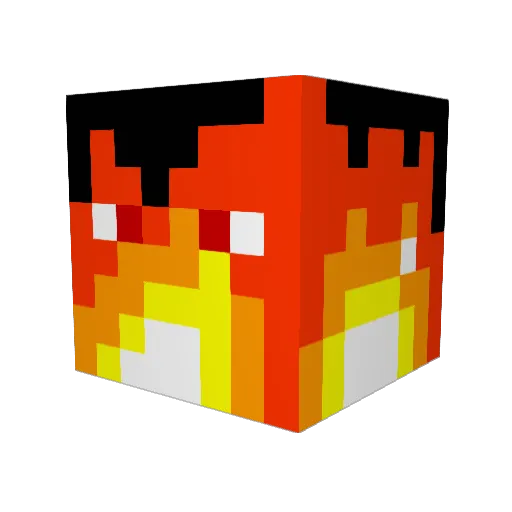 Chavagus Minecraft avatar head, 3D render