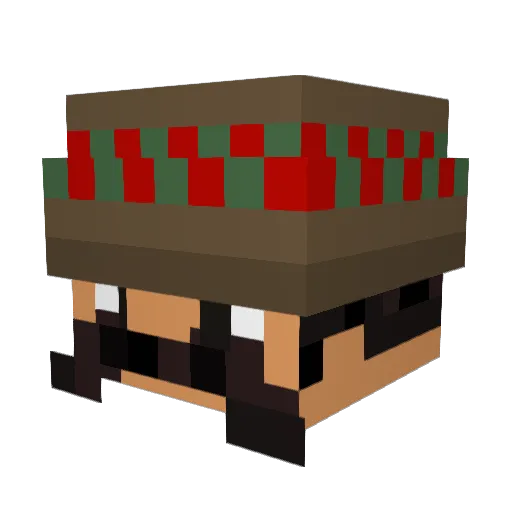 Chaval2025 Minecraft avatar head, 3D render