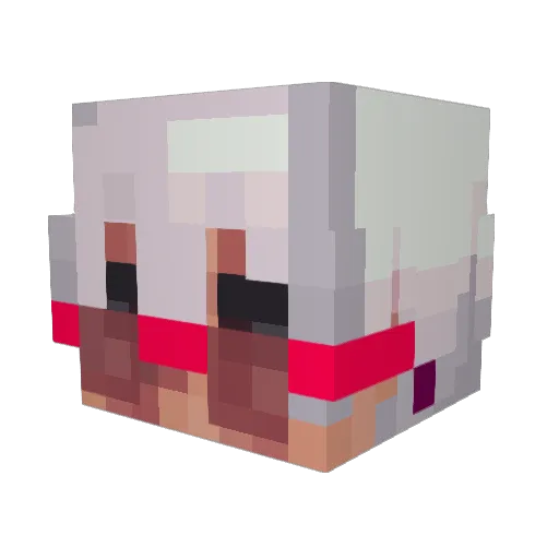 Chavaro Minecraft avatar head, 3D render