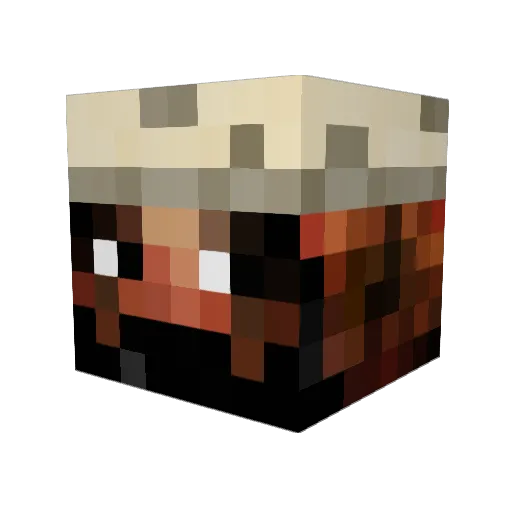 Chawels__ Minecraft avatar head, 3D render