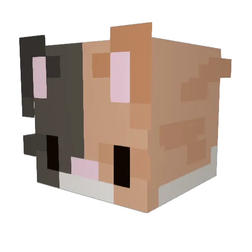 Chawii97 Minecraft avatar head, 3D render