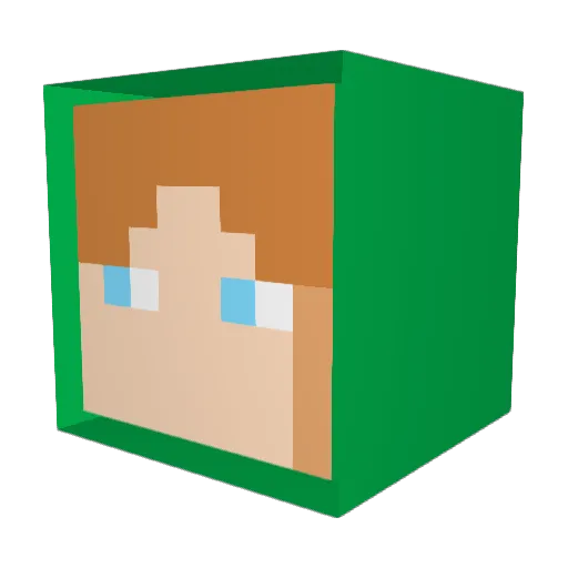 Chayzor Minecraft avatar head, 3D render