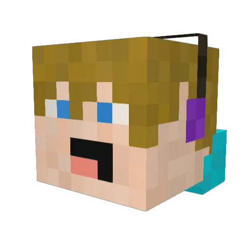 Chaz0218 Minecraft avatar head, 3D render