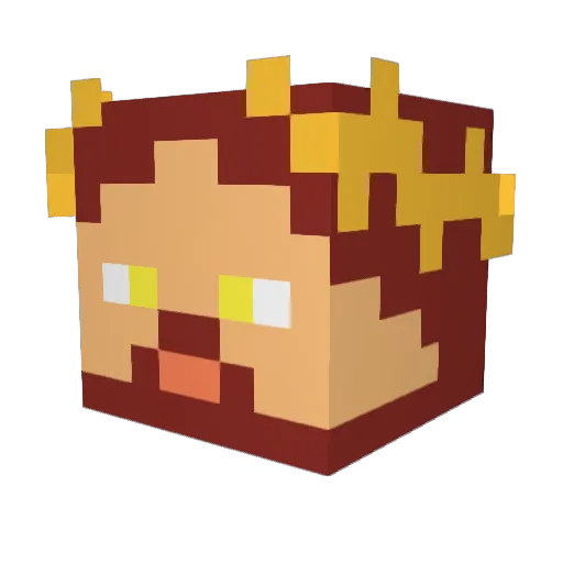 ChazCharlie1000 Minecraft avatar head, 3D render