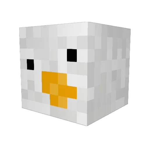 ChazCon Minecraft avatar head, 3D render