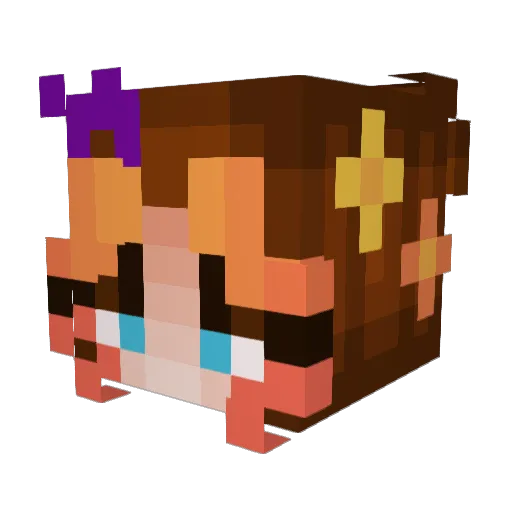 ChazMasters Minecraft avatar head, 3D render