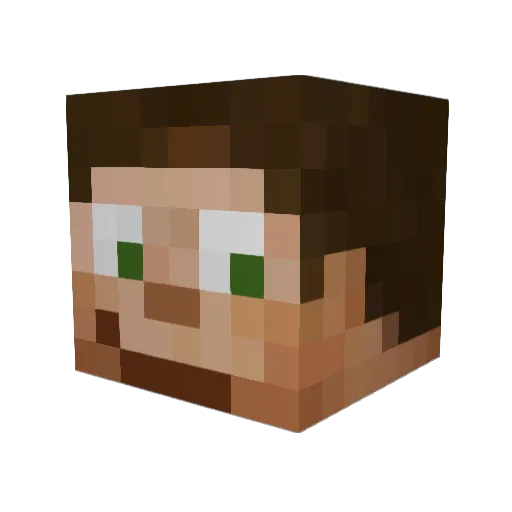 Chaza323 Minecraft avatar head, 3D render