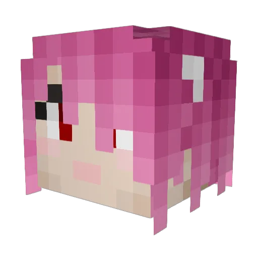 Chazamoo Minecraft avatar head, 3D render