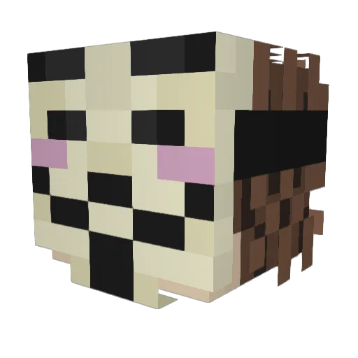 Chazh Minecraft avatar head, 3D render