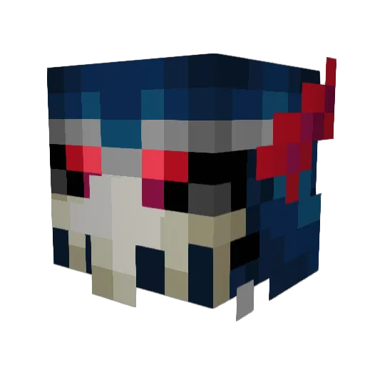 Chazrode Minecraft avatar head, 3D render