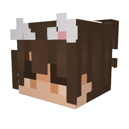 Chazue Minecraft avatar head, 3D render