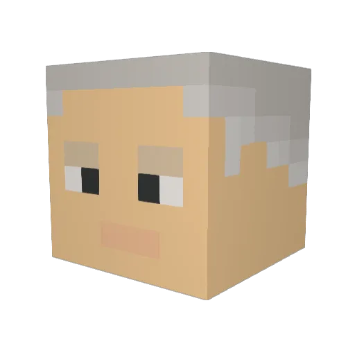 ChazzaJB_9053 Minecraft avatar head, 3D render