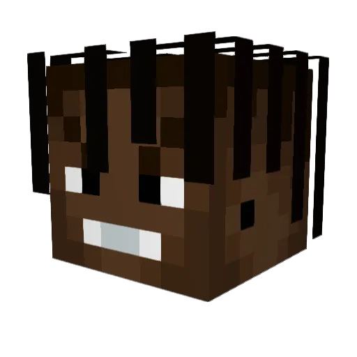 Chazzerz Minecraft avatar head, 3D render