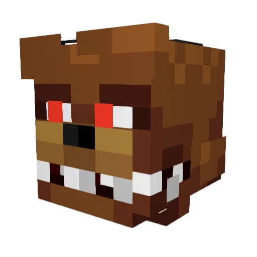 Chazzinitup Minecraft avatar head, 3D render