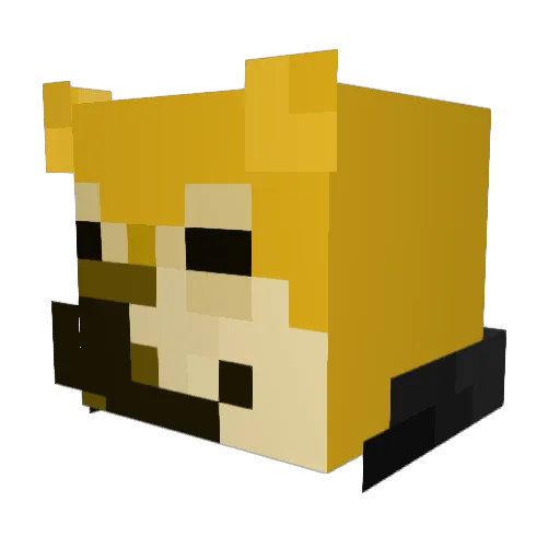 Che3ms Minecraft avatar head, 3D render