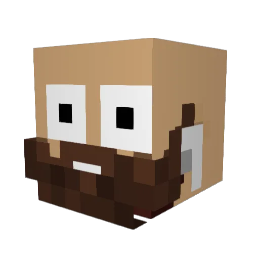 Cheaater Minecraft avatar head, 3D render