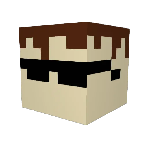 Cheasceak Minecraft avatar head, 3D render