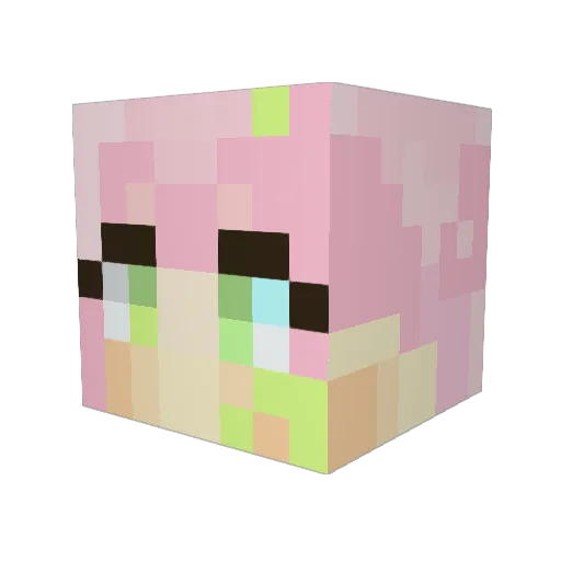 Cheashire Minecraft avatar head, 3D render
