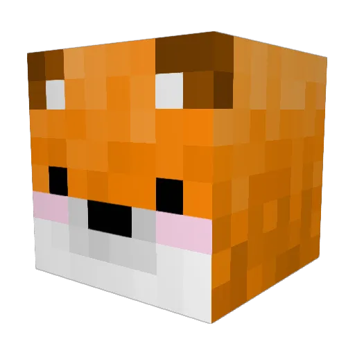 Cheasy_Fox Minecraft avatar head, 3D render