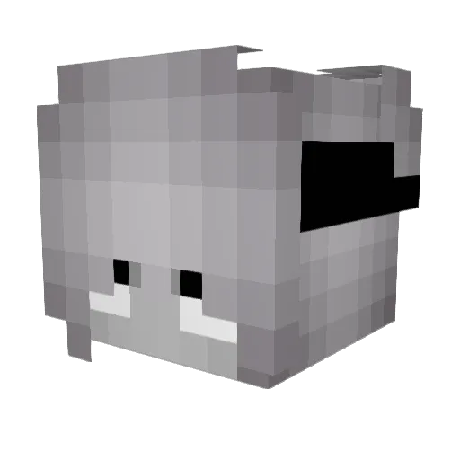 CheatBreakerClnt Minecraft avatar head, 3D render
