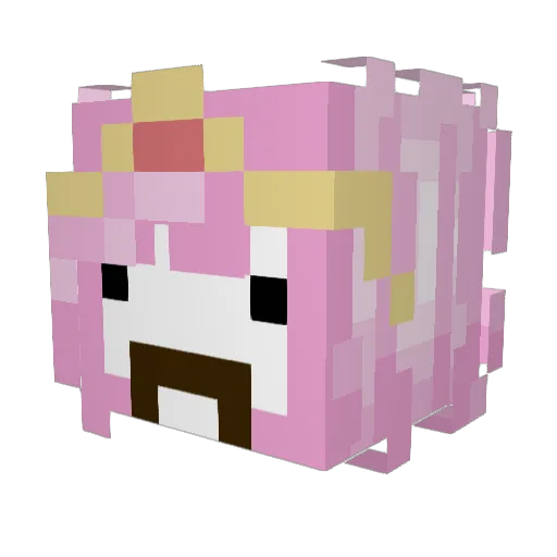 CheatPill Minecraft avatar head, 3D render