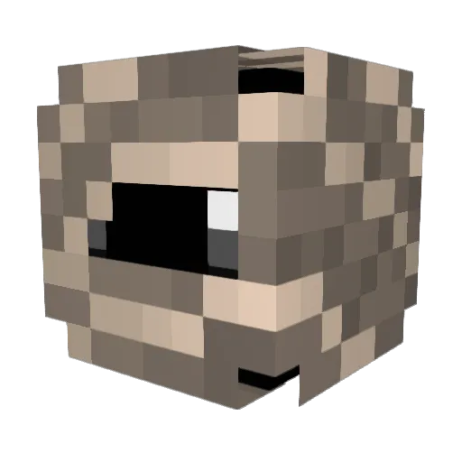 Cheaterfart Minecraft avatar head, 3D render
