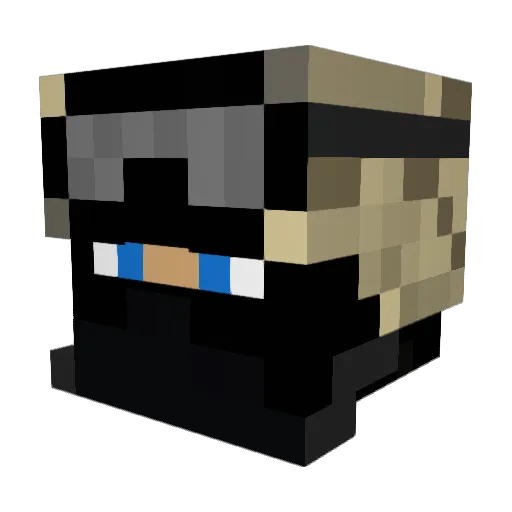 Cheatlv Minecraft avatar head, 3D render
