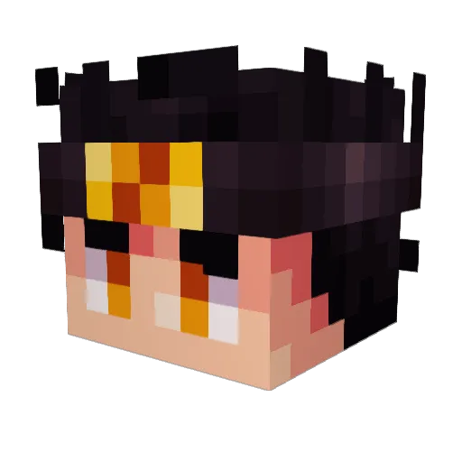 Cheatnig Minecraft avatar head, 3D render
