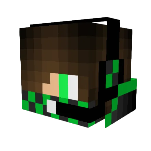 CheatrienHD Minecraft avatar head, 3D render