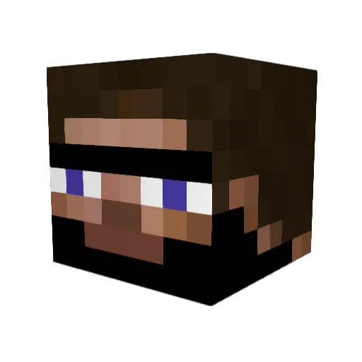 ChebSan_ Minecraft avatar head, 3D render