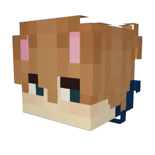 Chebber_ Minecraft avatar head, 3D render