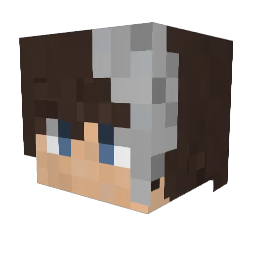 Chebirk Minecraft avatar head, 3D render