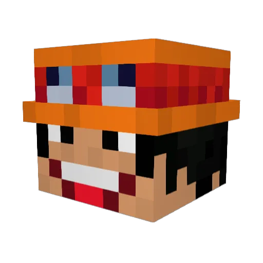 CheboOfficial Minecraft avatar head, 3D render