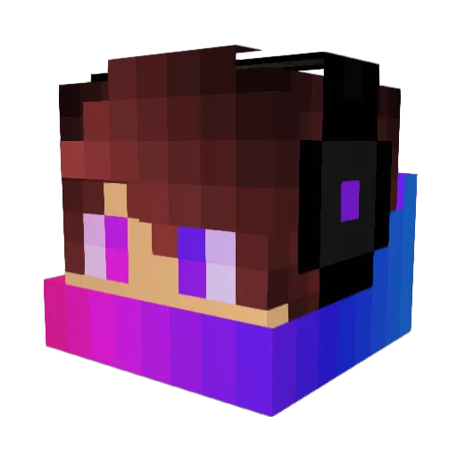 Cheburek12 Minecraft avatar head, 3D render