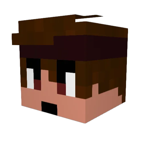 CheccaPocchia Minecraft avatar head, 3D render