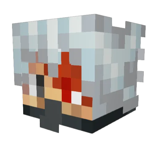 Check24kunde Minecraft avatar head, 3D render
