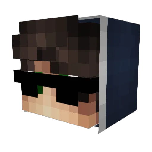 Check_Out Minecraft avatar head, 3D render